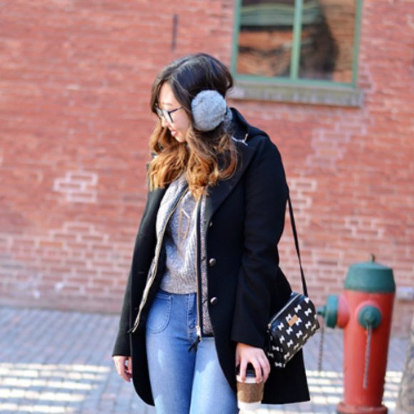 Grey Fuzzy Earmuffs - Picture 5 of 6